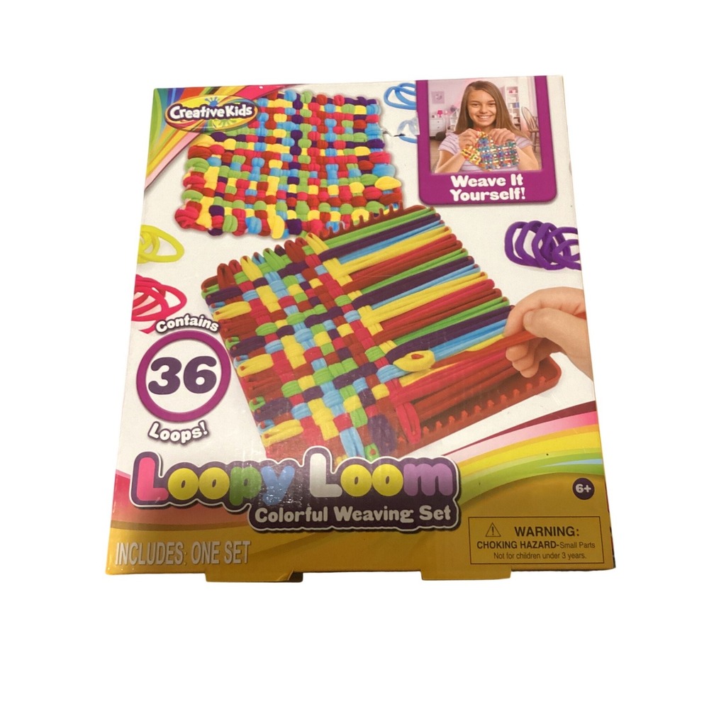 Creative Kids Loopy Loom Colorful Weaving‎ Set 36 Loops DIY Craft Kit Ages 6+